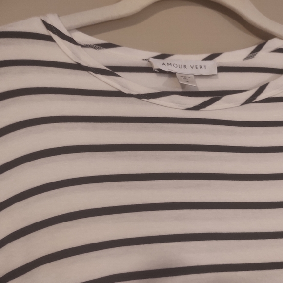 AMOUR VERT Striped Lined Midi Dress - Picture 3 of 8